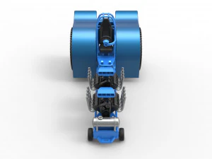 Pulling tractor with 2 engines V8 Scale 1 to 25 3D Print Model