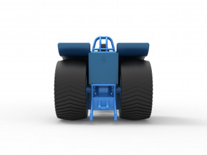 Pulling tractor with 2 engines V8 Scale 1 to 25 Modelo de Impressão 3D