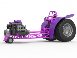 Pulling tractor with 2 engines V8 Version 2 Scale 1 to 25 3D Принт Модель