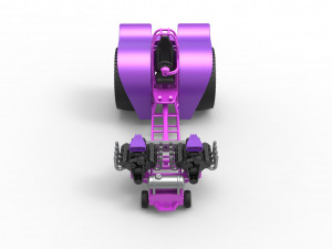 Pulling tractor with 2 engines V8 Version 2 Scale 1 to 25 3D Принт Модель
