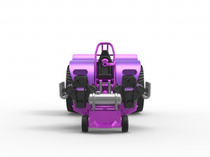 Pulling tractor with 2 engines V8 Version 2 Scale 1 to 25 3D Принт Модель