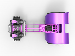 Pulling tractor with 2 engines V8 Version 2 Scale 1 to 25 3D Принт Модель