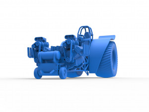Pulling tractor with 2 engines V8 Version 2 Scale 1 to 25 3D Принт Модель