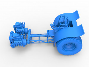 Pulling tractor with 2 engines V8 Version 2 Scale 1 to 25 3D Принт Модель