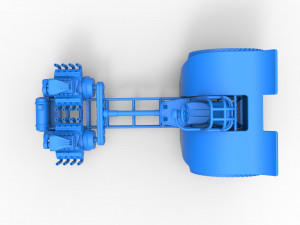 Pulling tractor with 2 engines V8 Version 2 Scale 1 to 25 3D Принт Модель