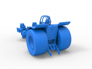 Pulling tractor with 2 engines V8 Version 2 Scale 1 to 25 3D Принт Модель