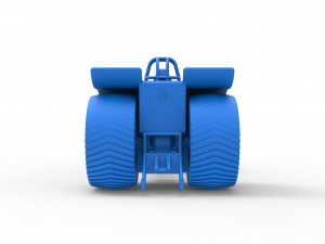 Pulling tractor with 2 engines V8 Version 2 Scale 1 to 25 3D Принт Модель