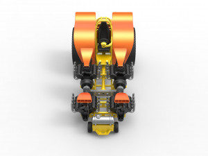 Pulling tractor with 4 engines V8 Version 3 Scale 1 to 25 3D Baskı Modeli