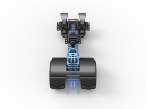 Pulling tractor with 3 engines V8 Version 2 Scale 1 to 25 Modèles 3D en vedette