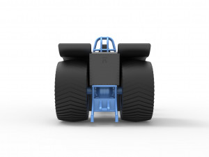 Pulling tractor with 3 engines V8 Version 2 Scale 1 to 25 Modèles 3D en vedette