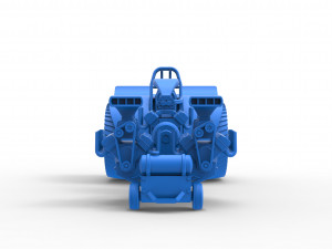 Pulling tractor with 3 engines V8 Version 2 Scale 1 to 25 Modèles 3D en vedette