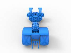 Pulling tractor with 3 engines V8 Version 2 Scale 1 to 25 Modèles 3D en vedette