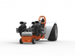 Pulling tractor with 3 engines V8 Version 4 Scale 1 to 25 3D-printmodel