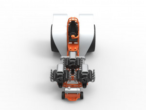 Pulling tractor with 3 engines V8 Version 4 Scale 1 to 25 3D-printmodel