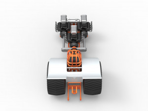 Pulling tractor with 3 engines V8 Version 4 Scale 1 to 25 3D-printmodel