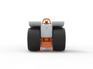 Pulling tractor with 3 engines V8 Version 4 Scale 1 to 25 3D-printmodel