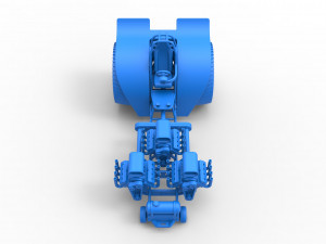 Pulling tractor with 3 engines V8 Version 4 Scale 1 to 25 3D-printmodel