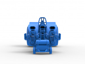 Pulling tractor with 3 engines V8 Version 4 Scale 1 to 25 3D-printmodel