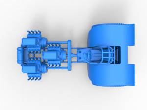Pulling tractor with 3 engines V8 Version 4 Scale 1 to 25 3D-printmodel