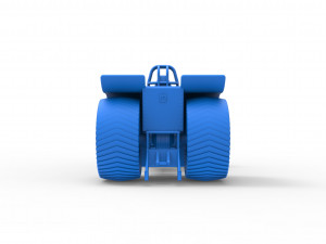 Pulling tractor with 3 engines V8 Version 4 Scale 1 to 25 3D-printmodel