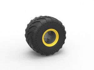 Ruota Monster Jam Scala da 1 a 25 Modello di stampa 3D