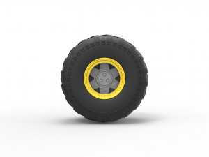 Monster Jam wheel Scale 1 to 25 3D-printmodel
