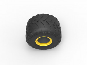Monster Jam wheel Scale 1 to 25 3D-printmodel