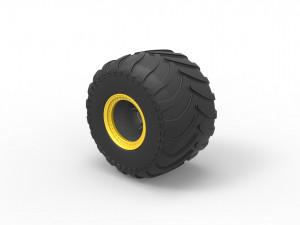 Monster Jam wheel Scale 1 to 25 3D-printmodel