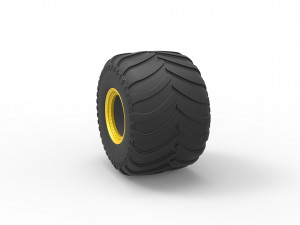 Monster Jam wheel Scale 1 to 25 3D-printmodel
