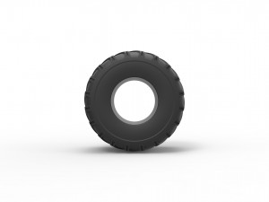 Monster Jam tire 10 Scale 1 to 25 3D Baskı Modeli