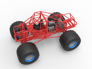 Monster truck base Scale 1 to 25 3D-printmodel