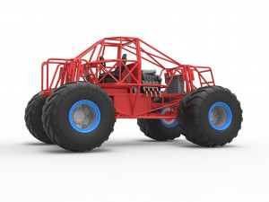 Monster truck base Scale 1 to 25 3D-printmodel