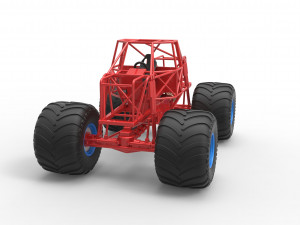 Monster truck base Scale 1 to 25 3D-printmodel