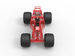 Monster truck base Scale 1 to 25 3D-printmodel