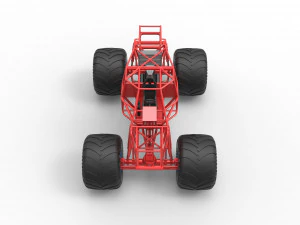 Monster truck base Scale 1 to 25 3D Print Model