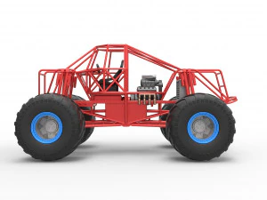 Monster truck base Scale 1 to 25 3D Print Model