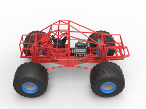 Monster truck base Scale 1 to 25 3D-printmodel
