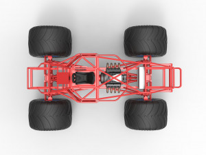 Monster truck base Scale 1 to 25 3D-printmodel