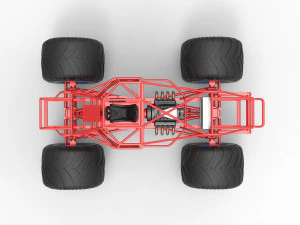 Monster truck base Scale 1 to 25 3D Print Model