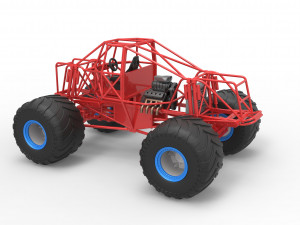 Monster truck base Scale 1 to 25 3D-printmodel