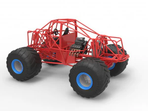 Monster truck base Scale 1 to 25 3D Print Model