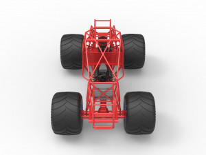 Monster truck base Scale 1 to 25 3D-printmodel