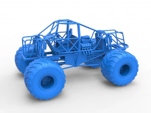 Monster truck base Scale 1 to 25 3D Print Model