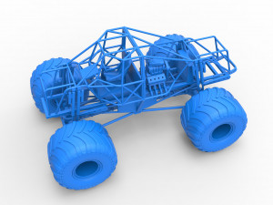 Monster truck base Scale 1 to 25 3D-printmodel