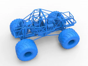 Monster truck base Scale 1 to 25 3D Print Model