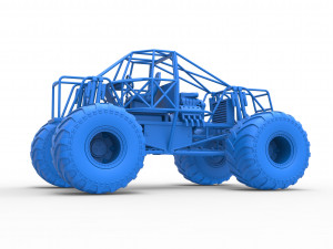 Monster truck base Scale 1 to 25 3D-printmodel
