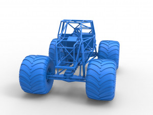 Monster truck base Scale 1 to 25 3D-printmodel