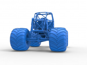 Monster truck base Scale 1 to 25 3D-printmodel