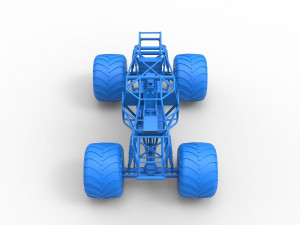 Monster truck base Scale 1 to 25 3D-printmodel