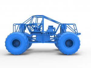 Monster truck base Scale 1 to 25 3D Print Model